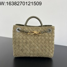 징 팩토리 보테가베네타 스몰 안디아모 743568 25*22*10.5cm 다크 올리브 스웨이드