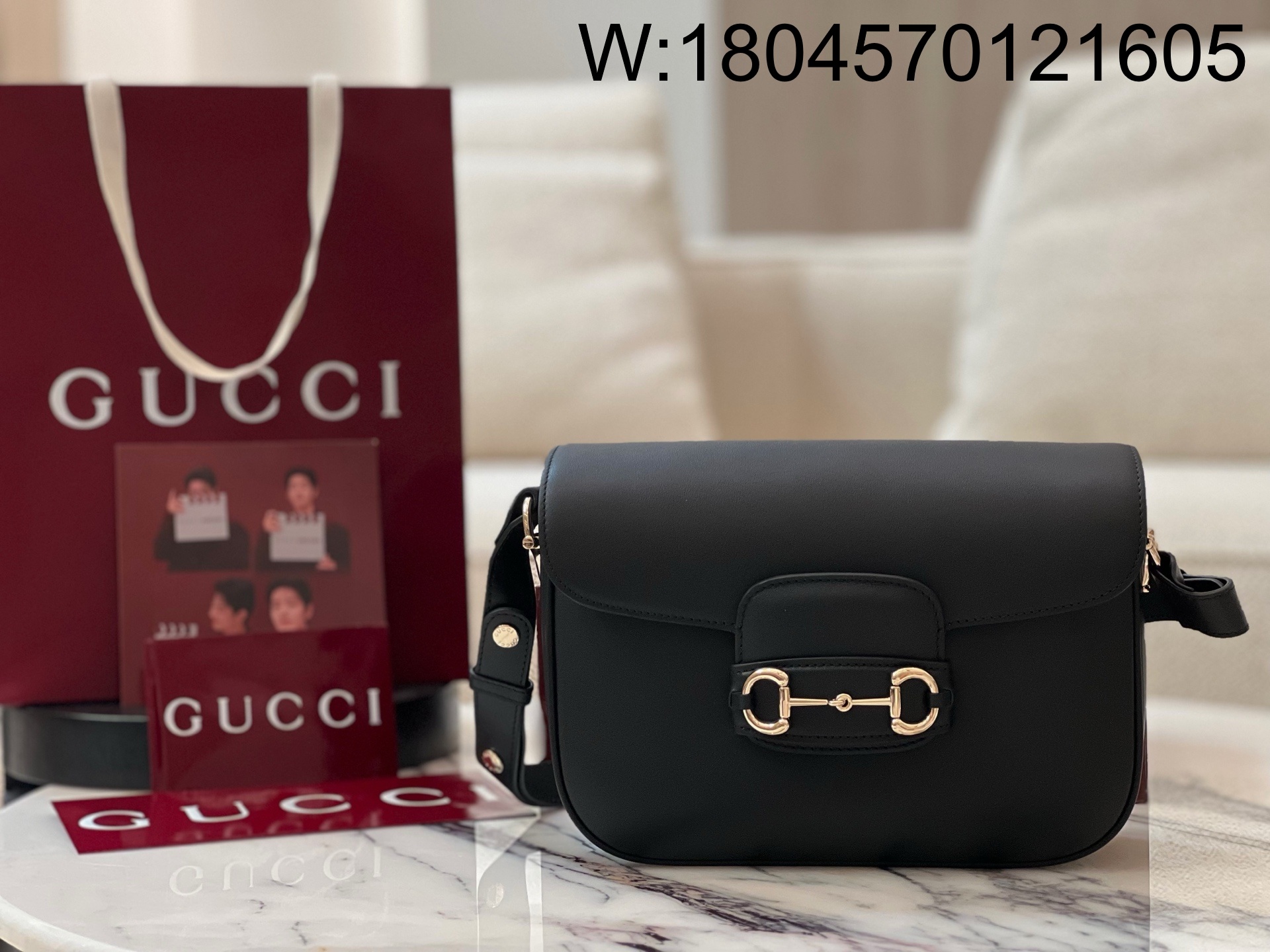 [JHL] 구찌 홀스빗 1955 스몰 숄더백 블랙 815178 26*17.5*10cm