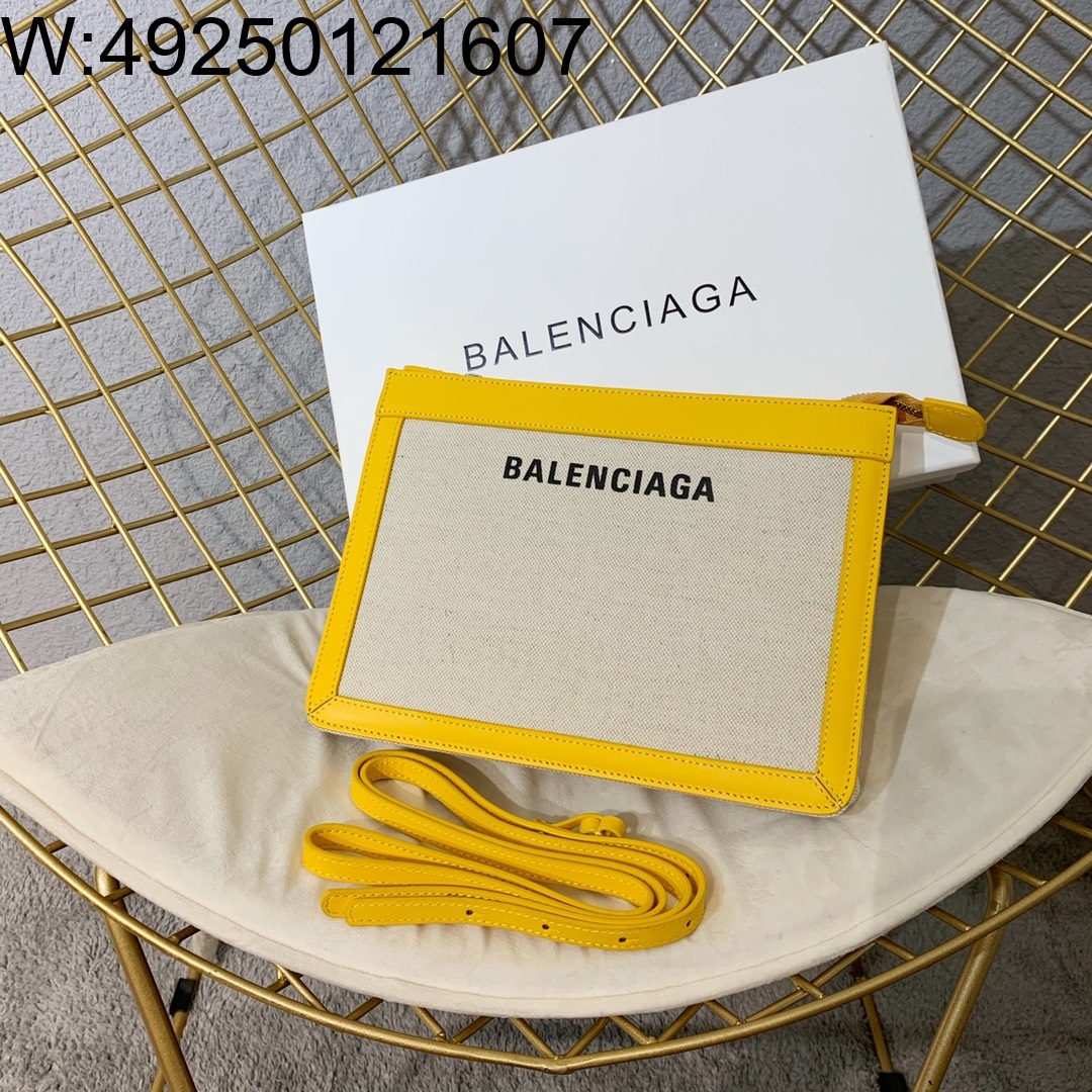 [dxg] 발렌시아가 캔버스 포쉐트 크로스백 26*19*5cm 옐로우