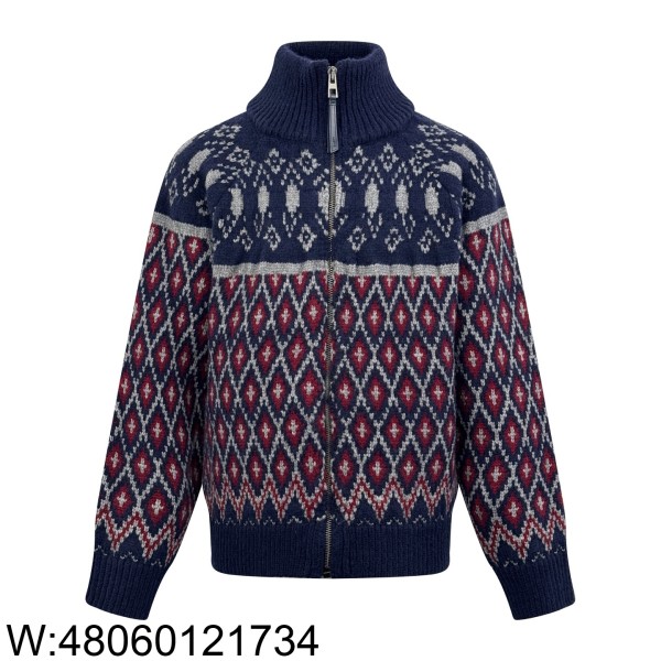 [잔디집2] 로에베 패턴 지퍼 니트 가디건 H526Y16KAJ