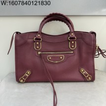 [dxg] 발렌시아가 르 시티 라지 백 38cm 와인  골드 장식