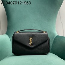 Pomegrante 생로랑 칼립소 그레인 램스킨 블랙 777398 26*7*16cm