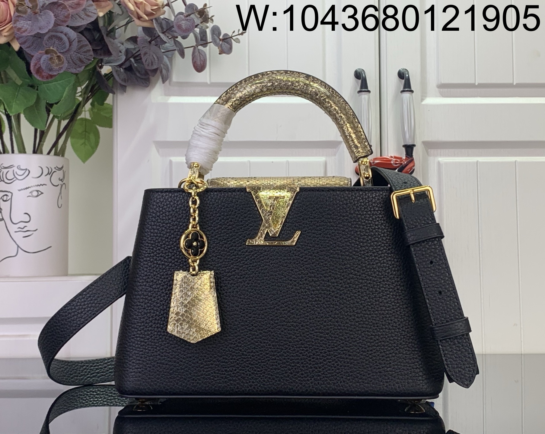 [88factory] 루이비통 카퓌신 BB 블랙 M48865 M89369 27*17.3*9cm 뱀가죽