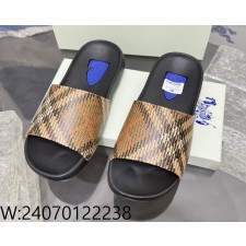 [152] 버버리 블루 B 체크 슬리퍼 브라운 남성용