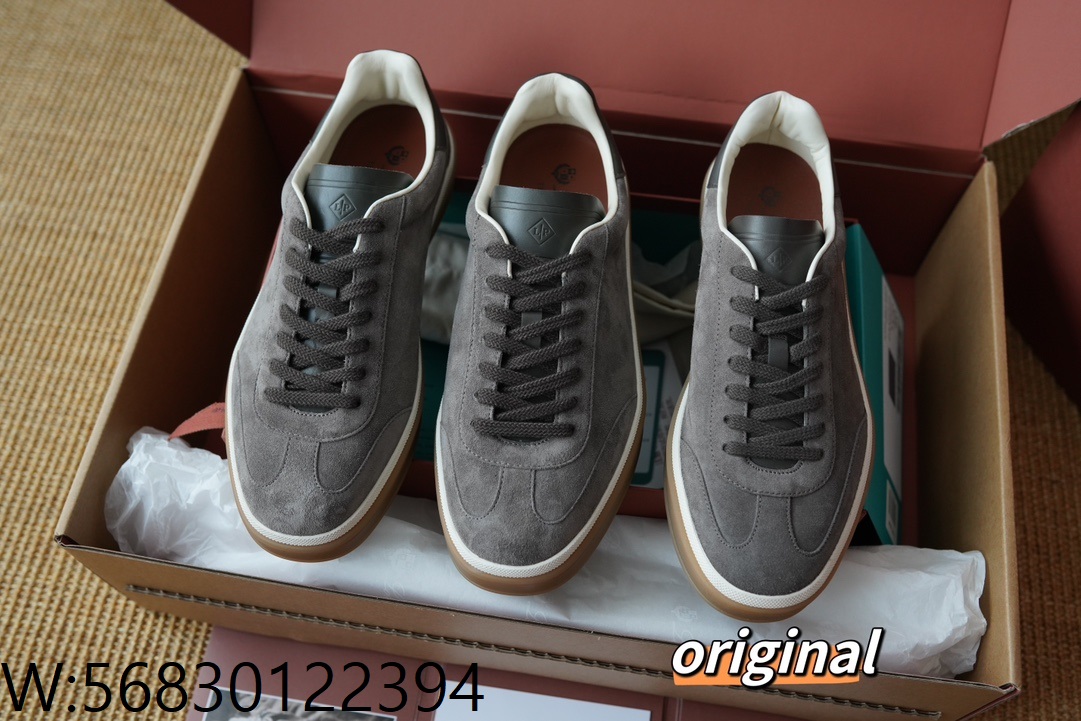 [LP공장] 로로 피아나 테니스 워크 스니커즈 웜 그레이