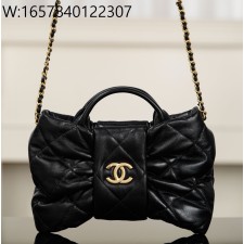 [JD] 샤넬 미니 보우 백 램스킨 골드 메탈 블랙 18*26*5cm