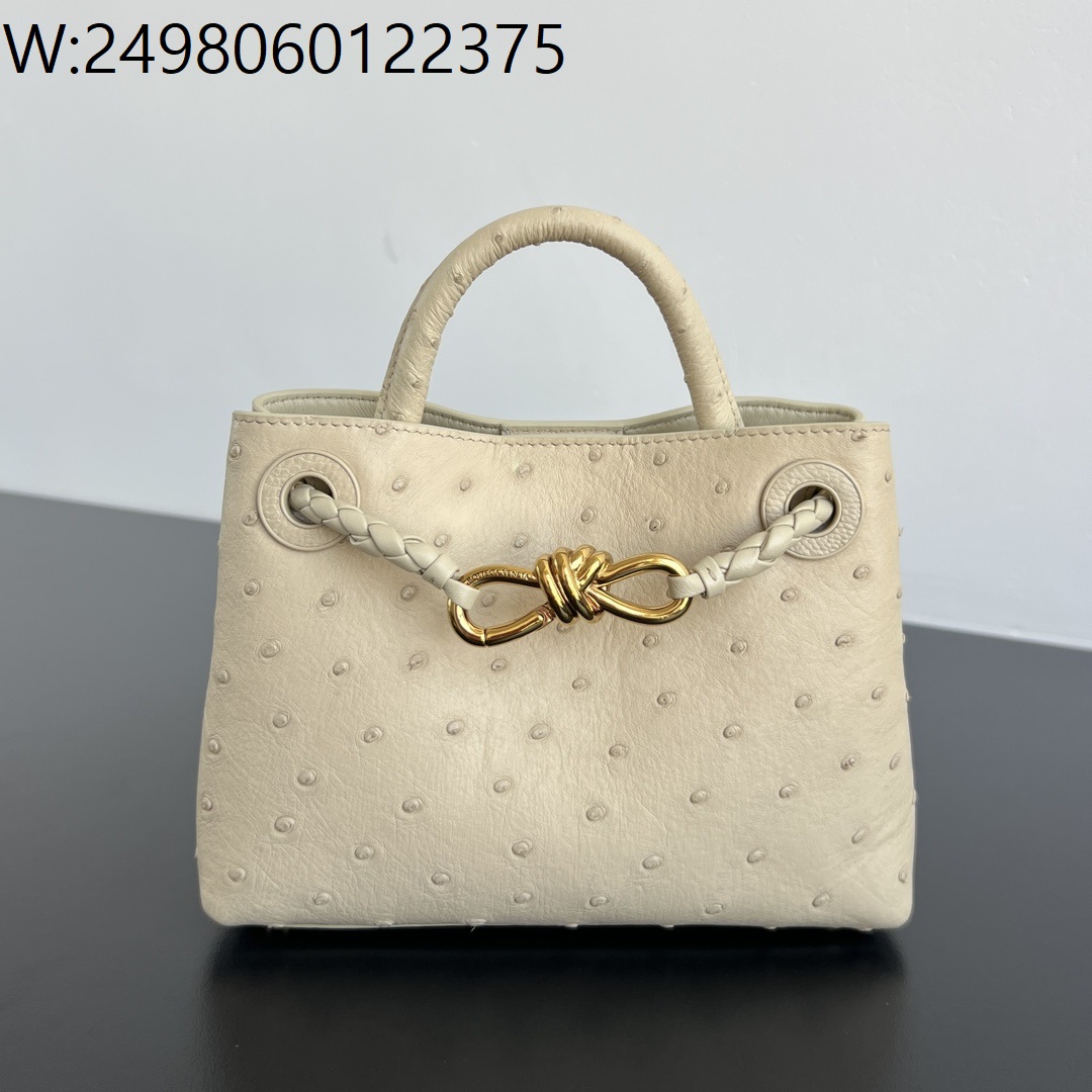 징 팩토리 보테가베네타 미니 안디아모 라이트 버터스카치 805232 20*15*7cm 타조가죽 