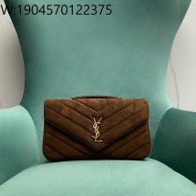 Pomegrante 생로랑 루루 미디움 마테라쎄 스웨이드 브라운 커피 29*17*8cm 801439