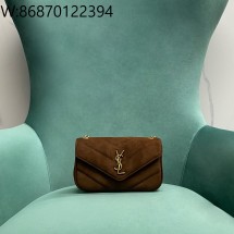 Pomegrante 생로랑 루루 미니 마테라쎄 스웨이드 브라운 커피 20*12*5cm 821749