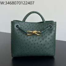 징 팩토리 보테가베네타 스몰 안디아모 흑녹색 805231 25*20*10cm 타조가죽