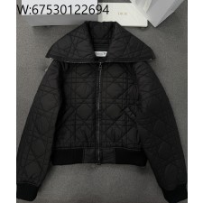 TJ공장 디올 퀼티드 테크니컬 태피터 매크로까나쥬 봄버 자켓 오버사이즈 칼라 블랙