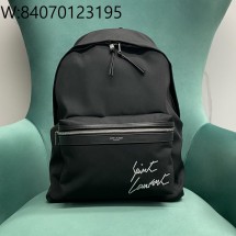 Pomegrante 생로랑 모노그램 자수 캔버스 백팩 559568 31*41*22cm 블랙