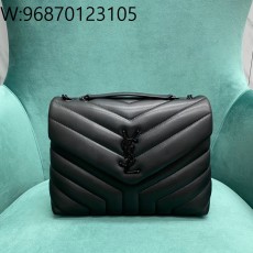 Pomegrante 생로랑 퀼팅 가죽 소재 LOULOU 루루 스몰 494699 24*9*18cm 올검