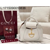 [JHL] 구구찌 소프트빗 미디움 탑 핸들 백 화이트 837467 27.5*21*6cm