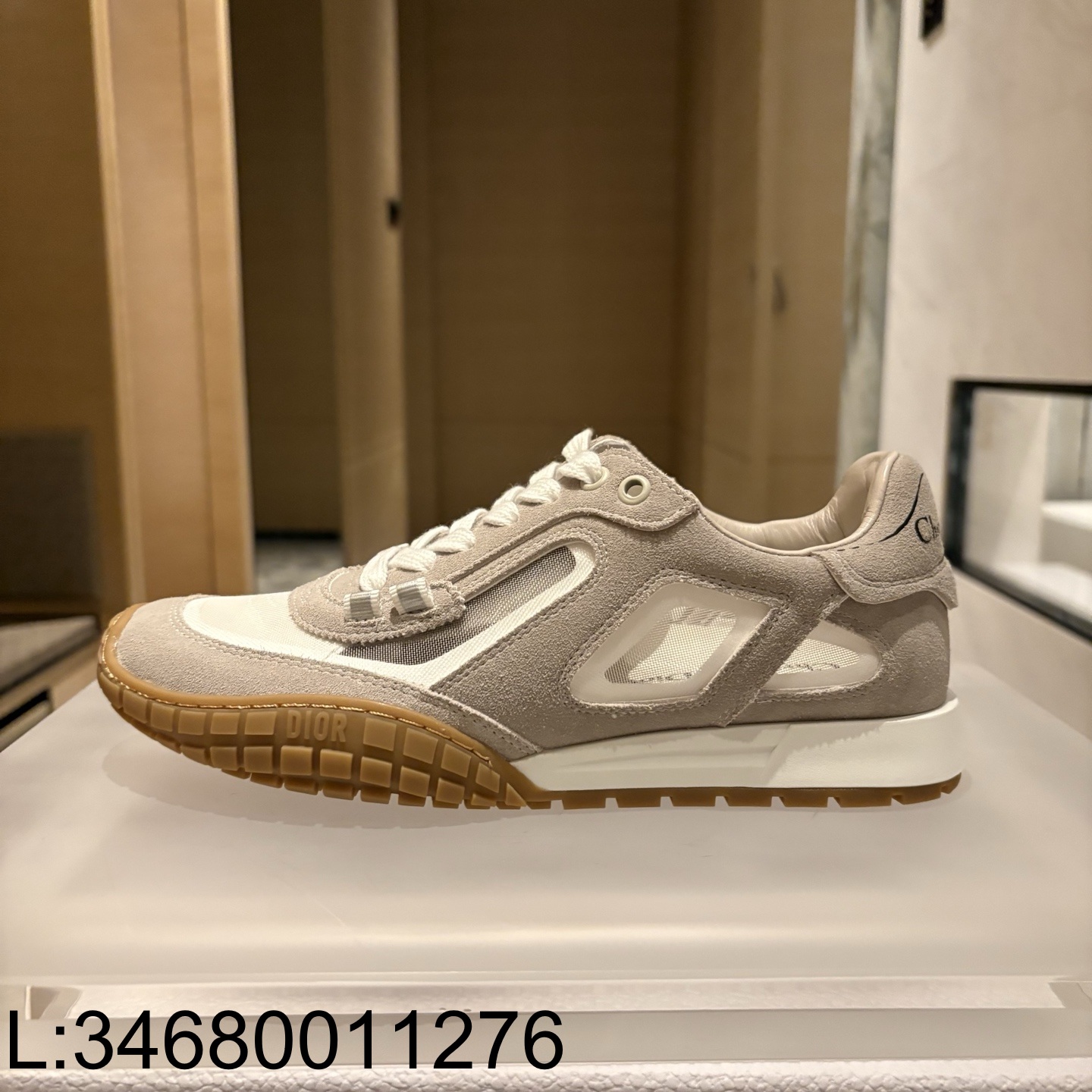 [QR5009] 디올 테크 스니커즈 스웨이드 카프스킨 앤 트랜스패런트 메쉬 그레이