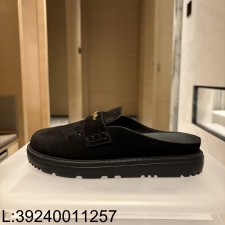 [QR5009]디올 보이 뮬 스웨이드 카프스킨 블랙 반 슬리퍼
