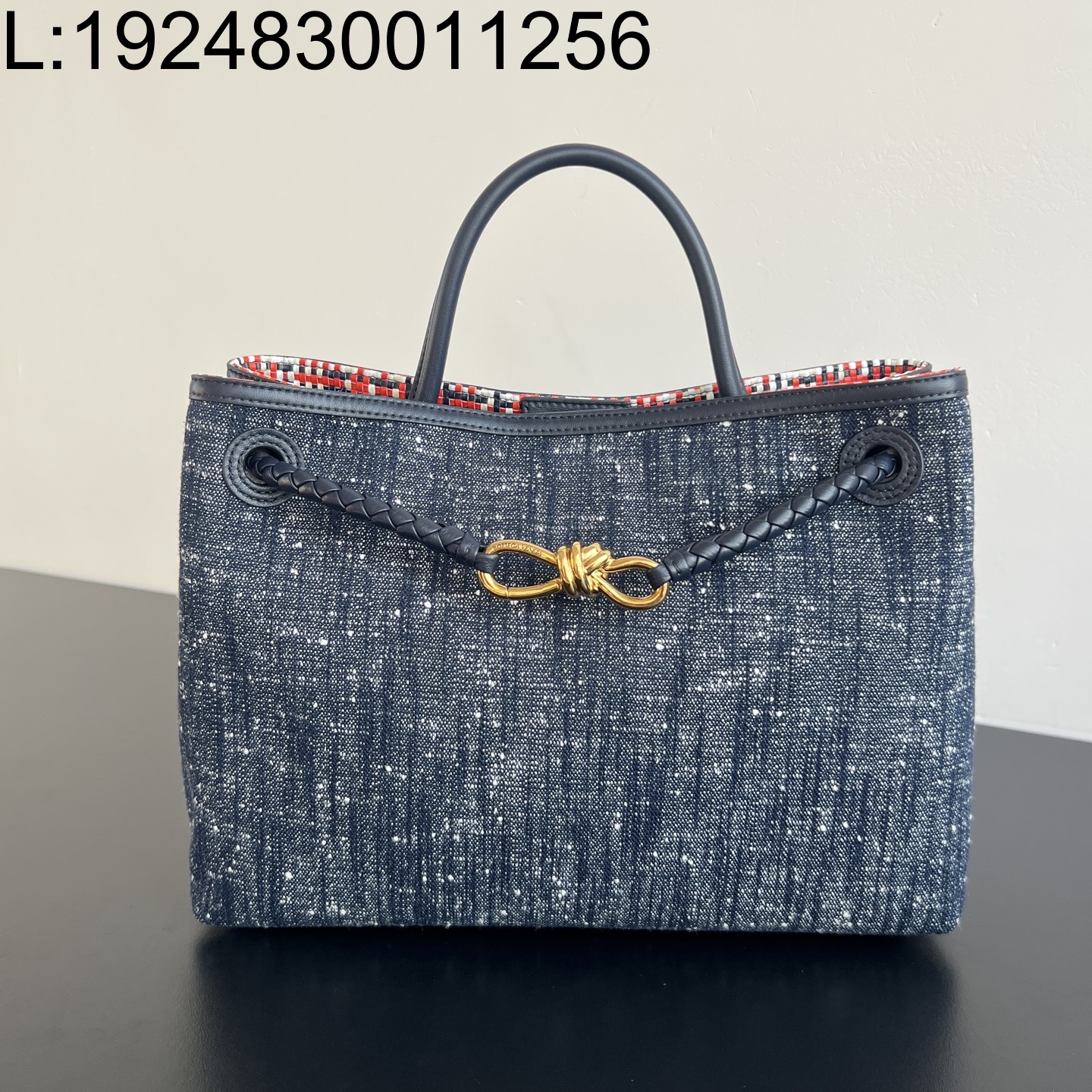 징 팩토리 보테가베네타 안디아모 836381 35*25*11cm 데님 블루