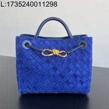 징 팩토리 보테가베네타 스몰 안디아모 743568 25*22*10.5cm 다크 블루 스웨이드