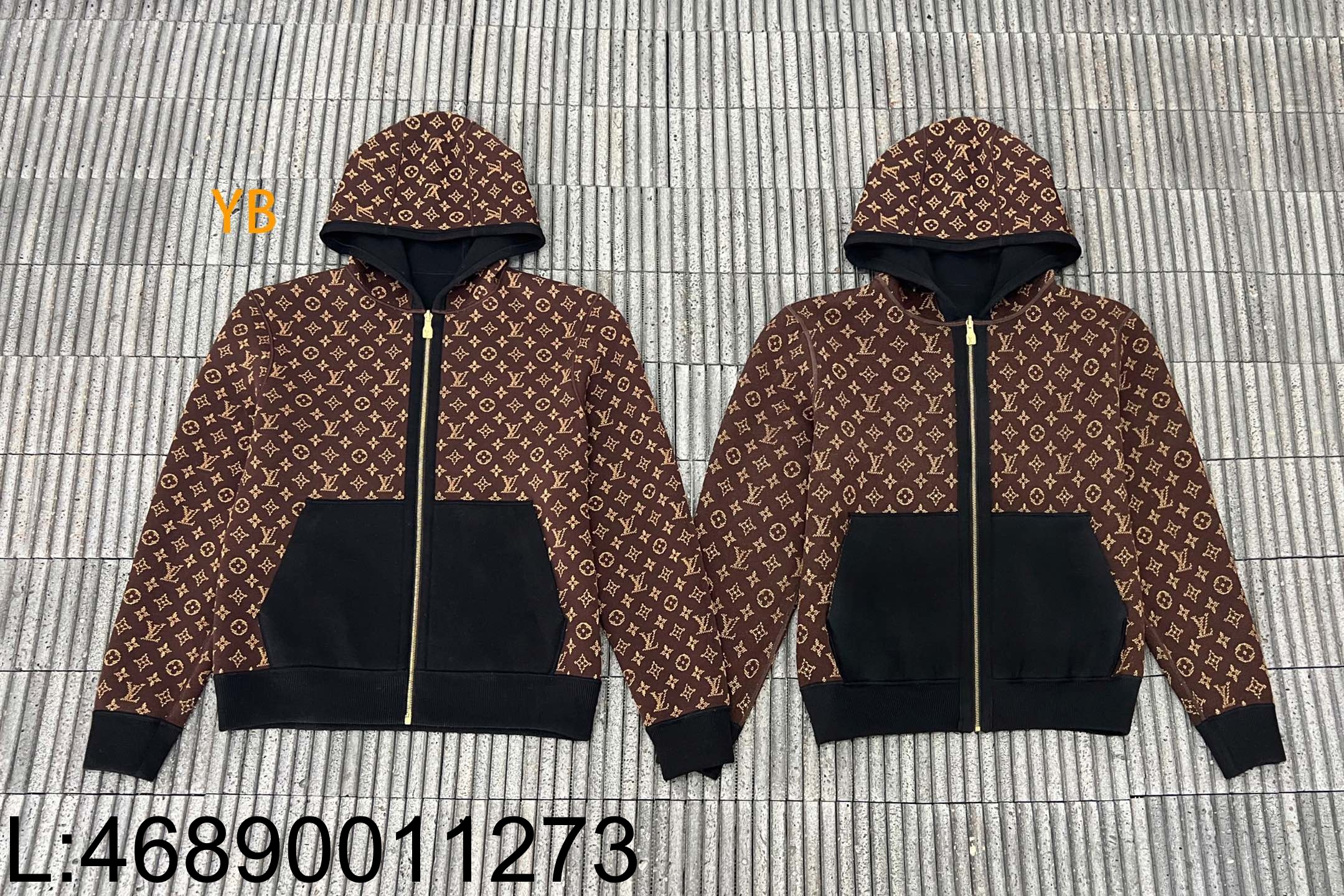[ZZB] 루이비통 모노그램 양면 후드집업 블랙 브라운