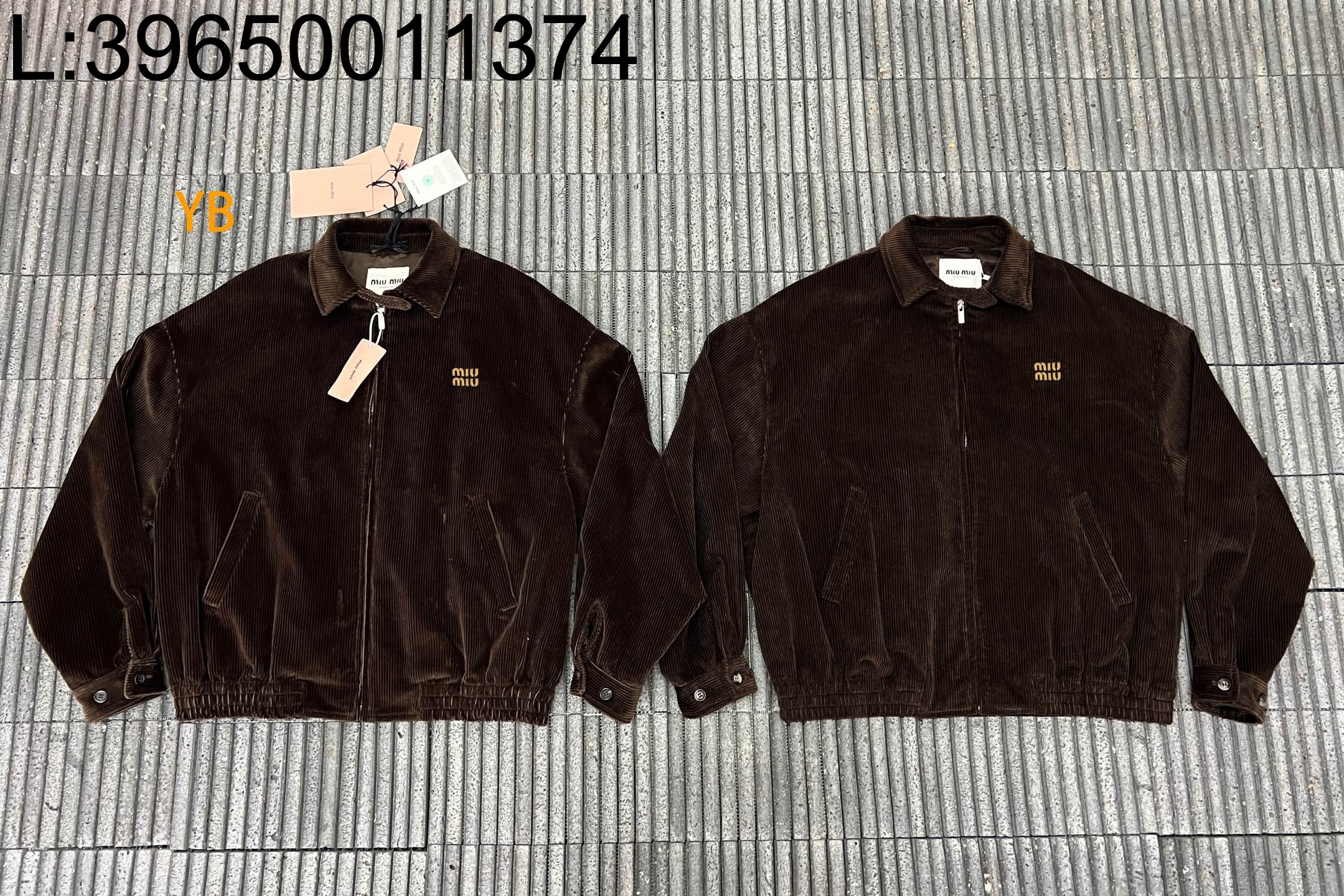 [ZZB] 미우미우 코듀로이 블루종 자켓 코코아 브라운