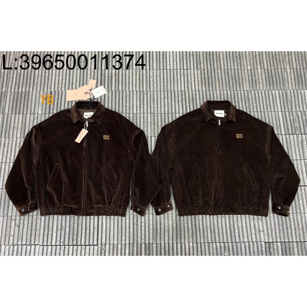 [ZZB] 미우미우 코듀로이 블루종 자켓 코코아 브라운