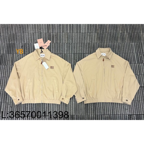 [ZZB] 미우미우 라이트 데님 블루종 자켓 베이지