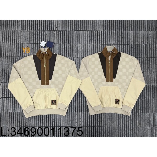 [ZZB] 루이비통 다미에 하이브리드 하프 집 워크웨어 풀오버 자켓 1AIMK0