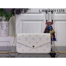 [88factory] 루이비통 포쉐트 펠리시 M28127 12*3*21cm 아이보리 블루