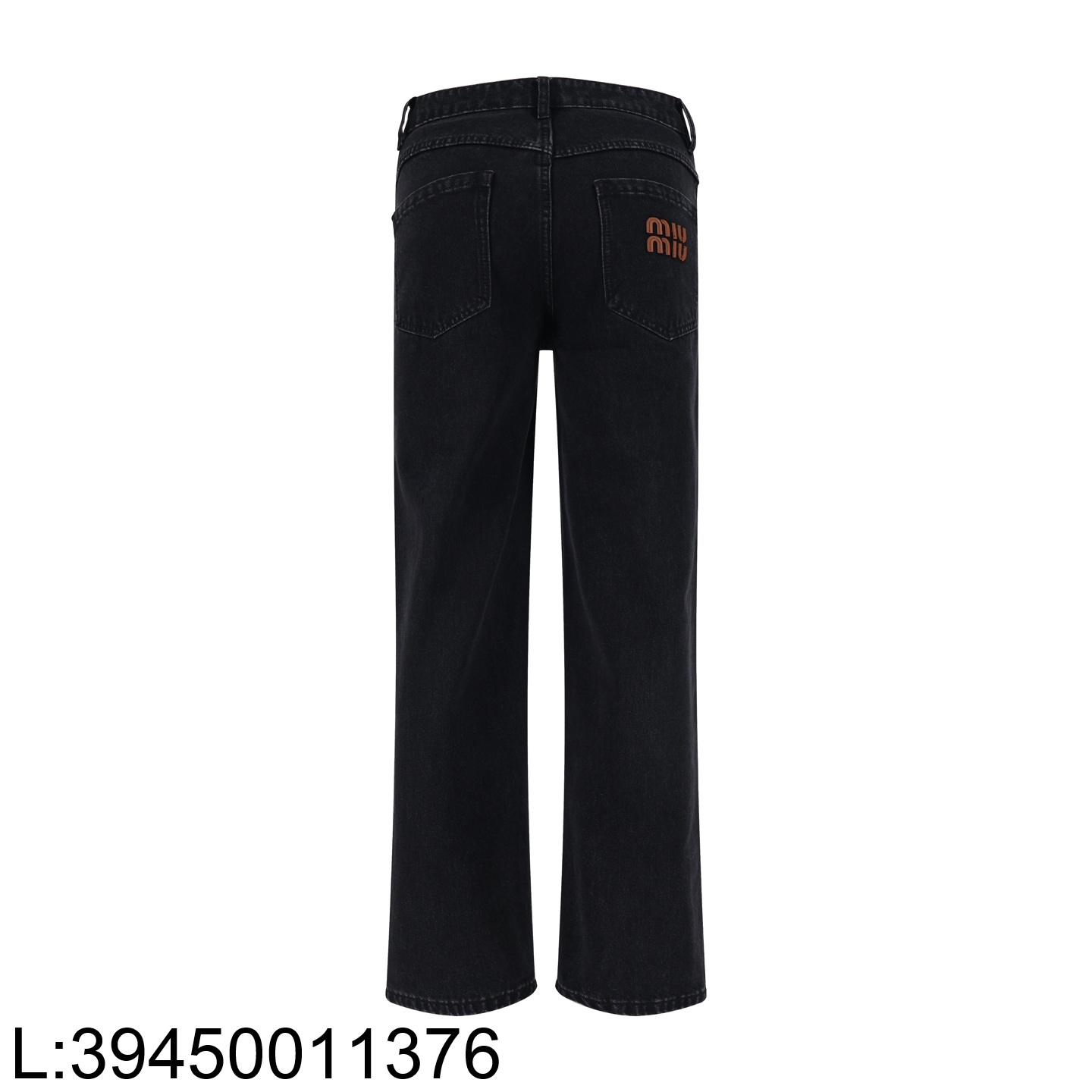 [잔디집2] 미우미우 뒷면 포켓 모노그램 워싱 청바지 블랙