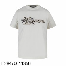 [잔디집2] 루이비통 여우 LV 자수 니트 반팔티 화이트