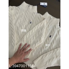 [ZZB] 폴로 랄프로렌 Ralph Lauren 자카드 순색 반지퍼 니트 베이지