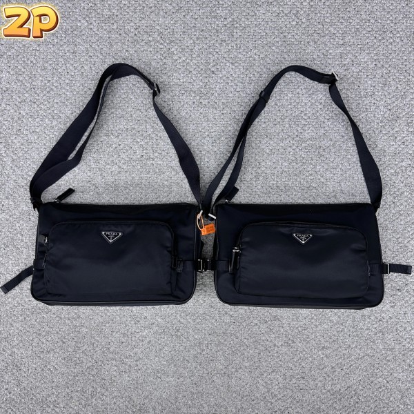 [윌리엄셀러] 프라다 25SS 나일론 라지 메신저 백 블랙 웨이디안 주소 