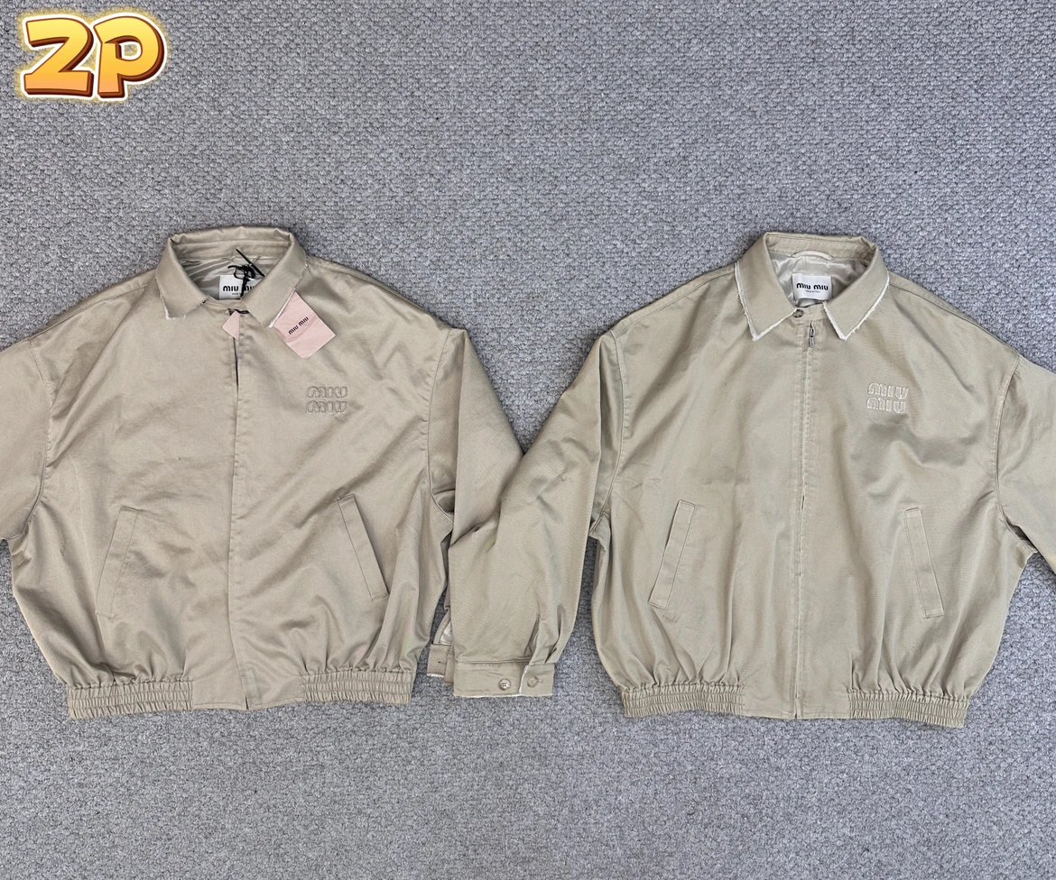[윌리엄셀러] 미우미우 모노그램 대미지 자켓 카키 웨이디안 주소 