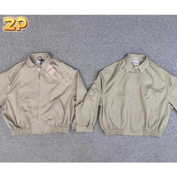 [윌리엄셀러] 미우미우 모노그램 대미지 자켓 카키 웨이디안 주소 