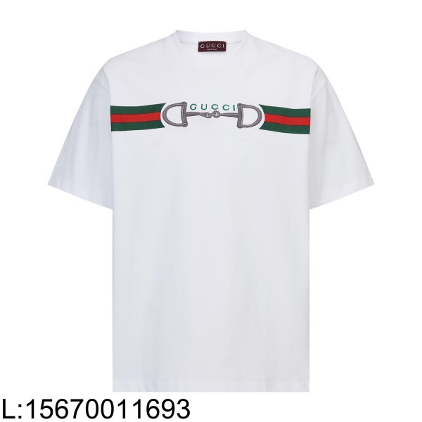 [잔디집2] 구찌 자수 코튼 저지 티셔츠 반팔티 화이트