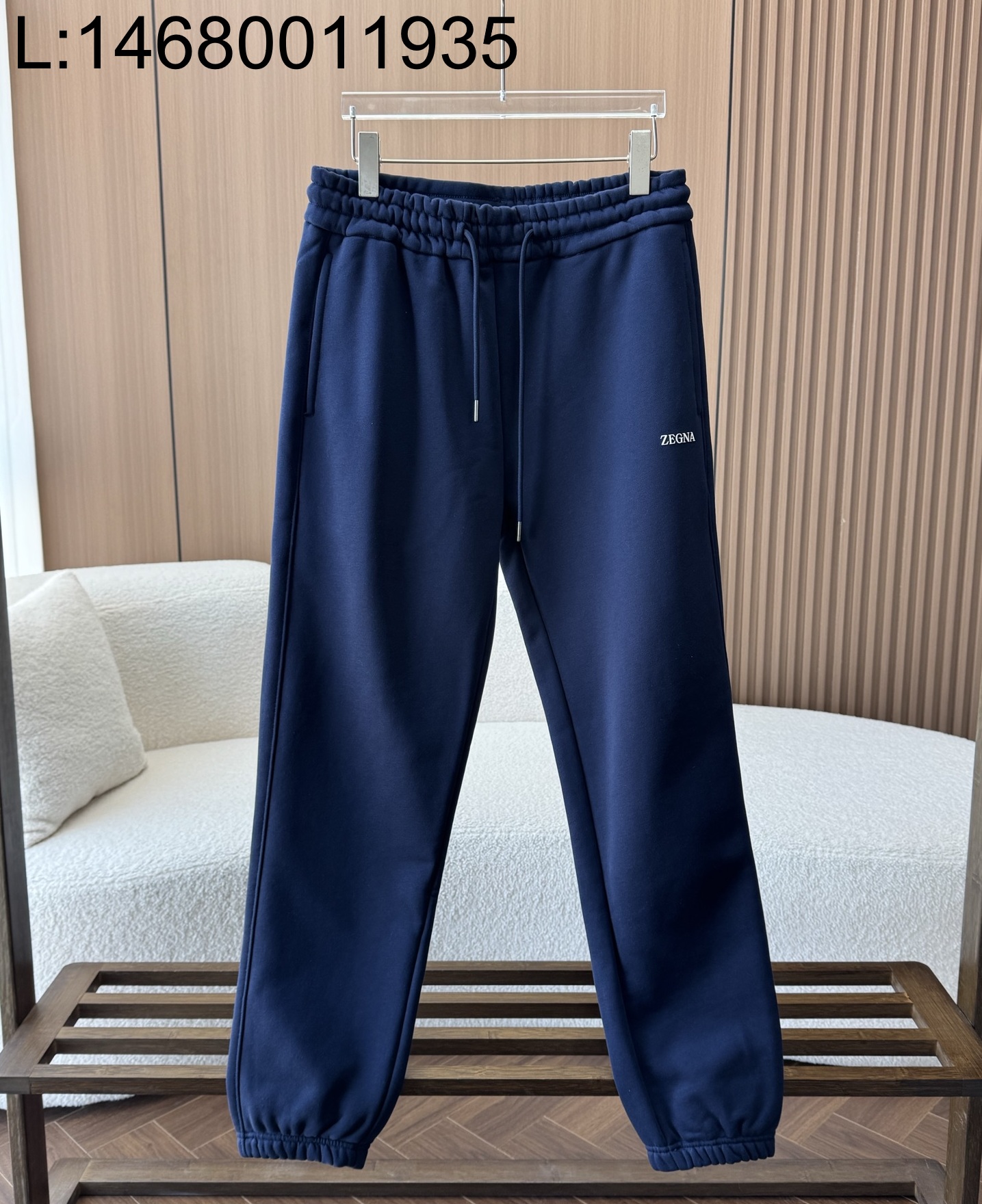 [GJ] 제냐 ZEGNA 미니 로고 캐쥬얼 조거팬츠 네이비