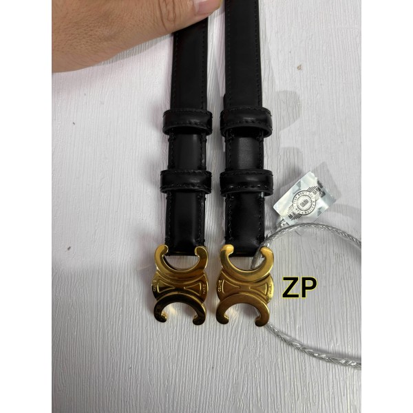 [사슬공장2] 셀린느 트리옹프 벨트 레더 블랙 1.8cm