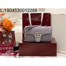 [JHL] 구찌 GG 마몽 스몰 숄더백 스웨이드 라이트 퍼플 837280 23*14*6cm