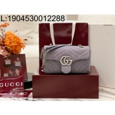 [JHL] 구찌 GG 마몽 스몰 숄더백 스웨이드 라이트 퍼플 837280 23*14*6cm