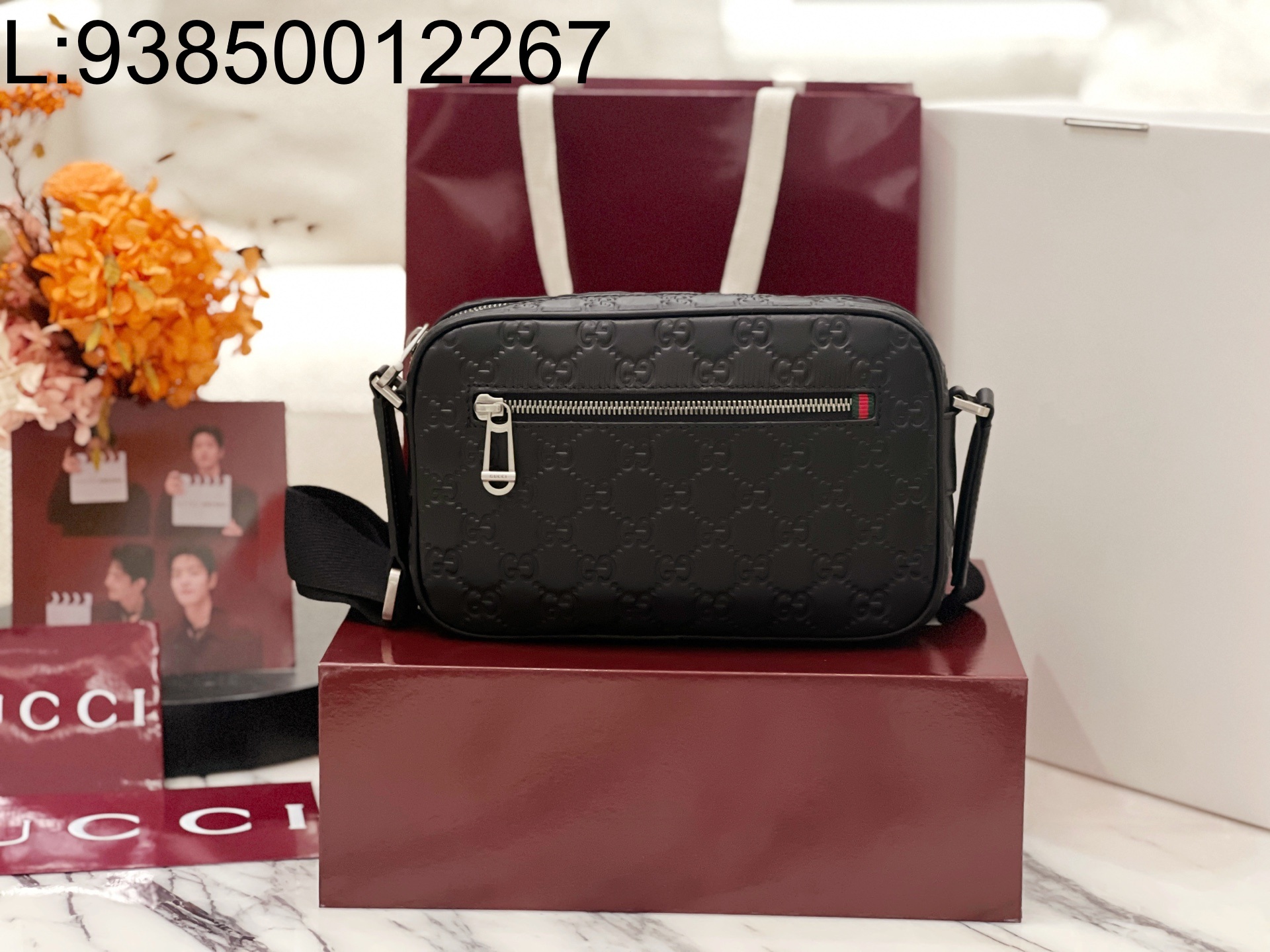 [JHL] 구찌 GG 엠블럼 스몰 크로스바디백 블랙 850242 23*14.5*6cm