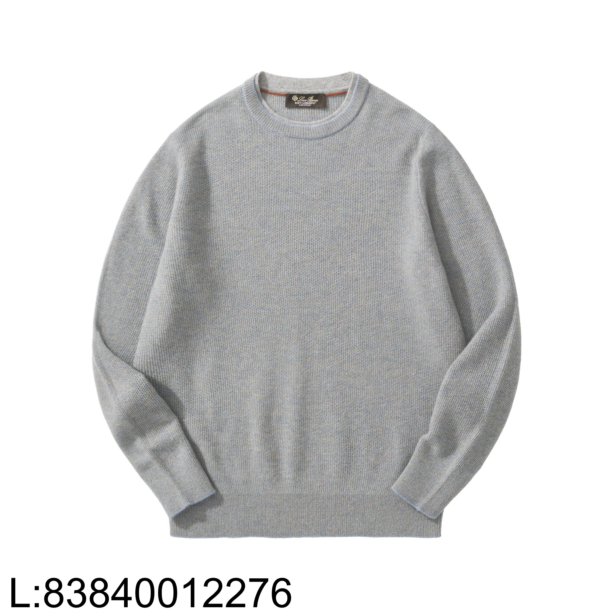 [흰] 로로피아나 시티 풀 순색 캐시미어 니트 그레이