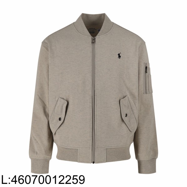 [잔디집2] 폴로 랄프로렌 로고 소매 포켓 지퍼 자켓 그레이