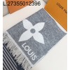 AGG 루이비통 점보 LV 플라워 캐시미어 태슬 스카프 그레이 70*200cm