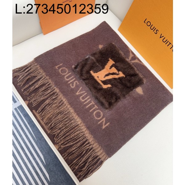 AGG 루이비통 콜드 레이캬비크 스카프 브라운 190*46cm M92569 M79232