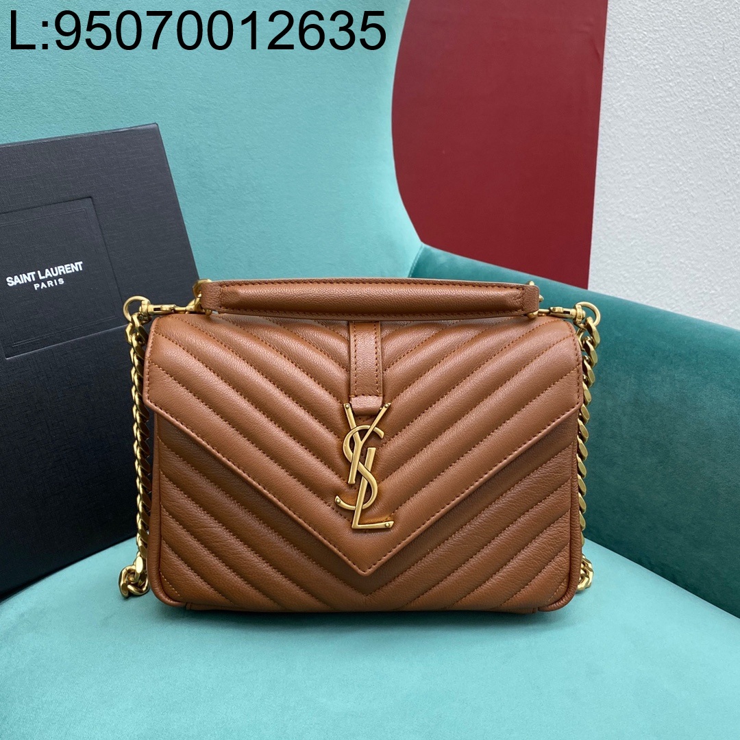 Pomegrante 생로랑 컬리지 사첼백 487213 24*6.5*17cm 적갈색