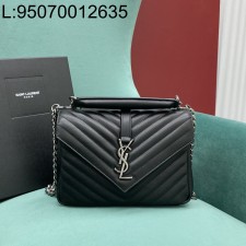 Pomegrante 생로랑 컬리지 사첼백 487213 24*6.5*17cm 블랙 은장