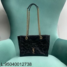 Pomegrante 생로랑 Niki 스몰 쇼핑 백 블랙 872680 25*22*10cm