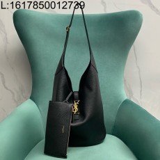 Pomegrante 생로랑 소프트 호호 백 블랙 793051 44(27)*13*37(30)cm