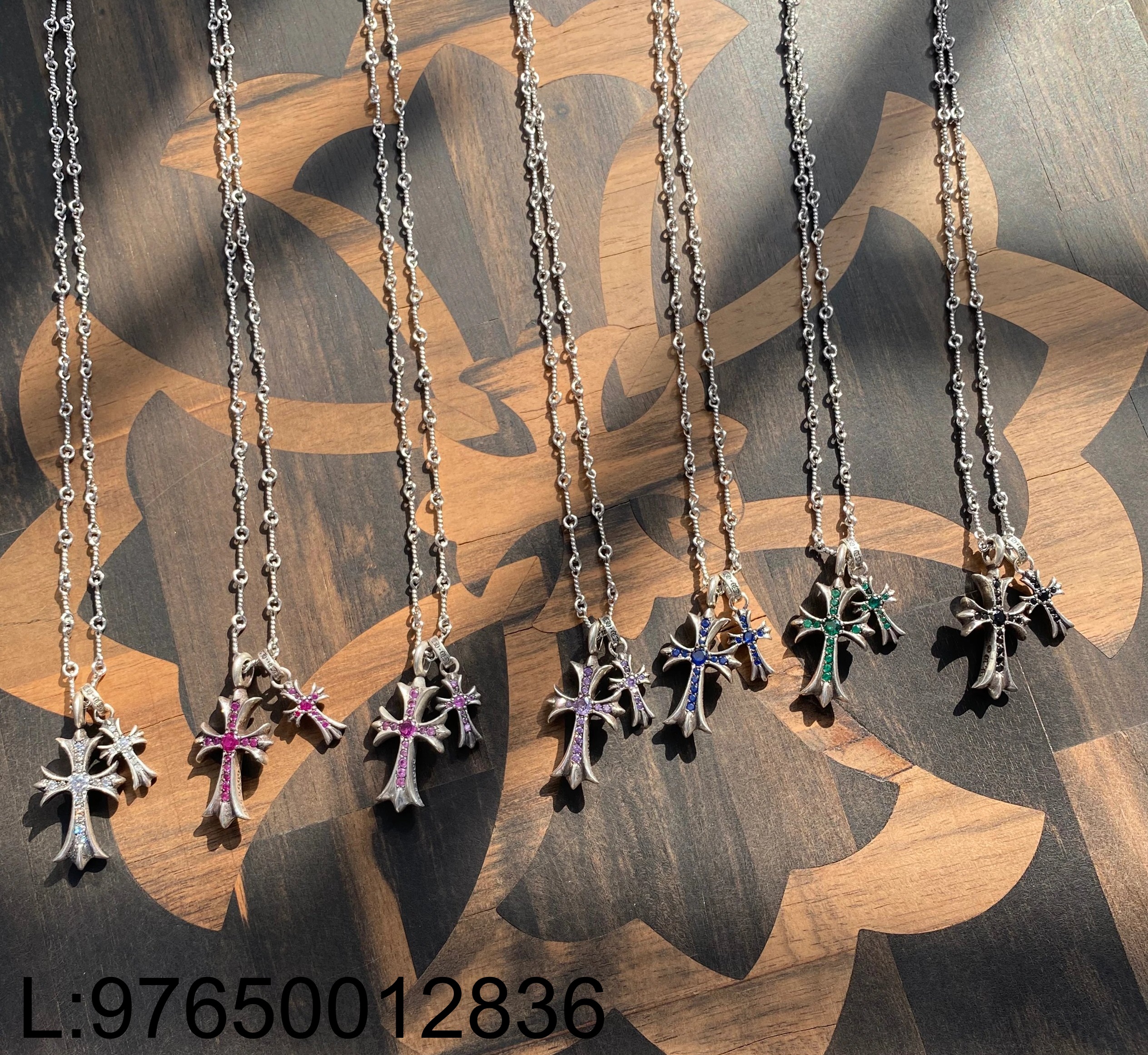 [auk셀러] 크롬하츠 Tinye 더블 십자가 목걸이