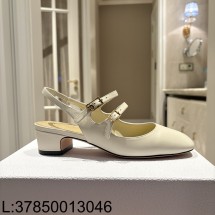 [QR5009] 디올 셰리 슬링백 펌프스 서플 카프스킨 화이트